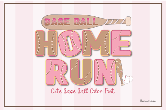Baseball Home Run: The Playful Color Font for Scroll-Stopping Social Media Graphics