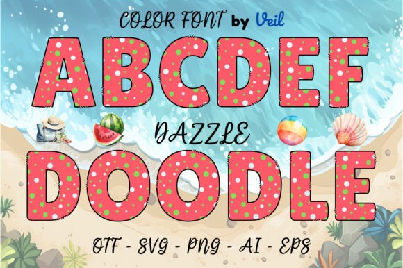 Dazzle: A Whimsical Color Font for Handmade Product Branding