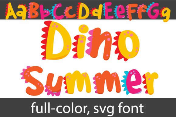 Dino Summer: A Creative Color Font for Bold Brand Identity