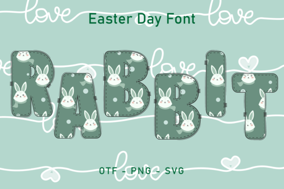 Easter Day Rabbit: A Festive Color Font for Spring Web Projects