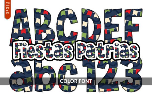 Fiestas Patrias: The Vibrant Color Font for Festive Crafts