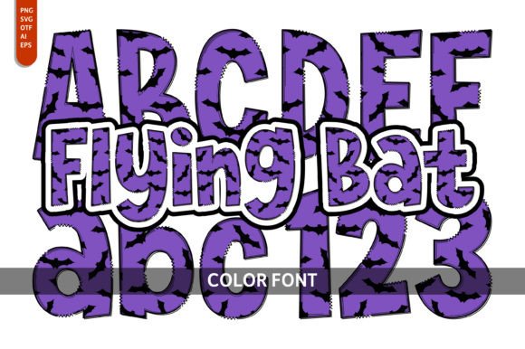 Flying Bat: A Whimsical Color Font for Scroll-Stopping Campaigns