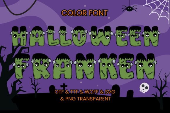 Halloween Franken: A Playful Color Font for Editorial Design