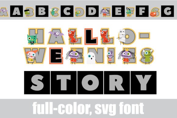 Halloweenies Story: A Playful Color Font for Digital Branding