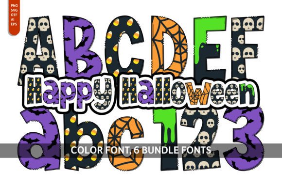 Happy Halloween Collection: A Festive Color Font for Small Business Branding