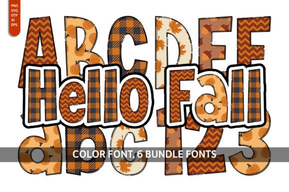 Hello Fall Collection: A Color Font for Editorial Design