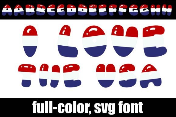 I Love the Usa: A Bold Color Font for Patriotic Brand Campaigns
