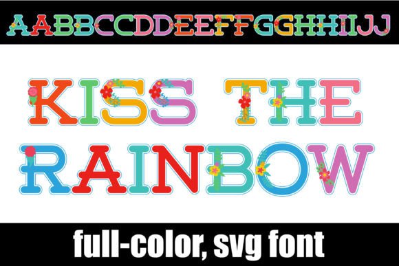 Kiss the Rainbow: A Vibrant Color Font for Handmade Products