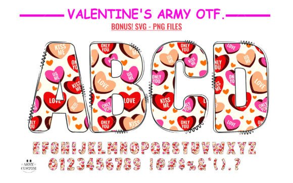 Love Valentine s Conversation Hearts: A Playful Display Font for Digital Branding