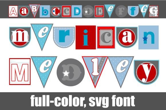 Merican Medley: A Bold Color Font for Patriotic Brand Identity