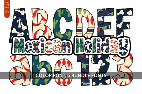 Mexican Holiday Collection: A Vibrant Typeface for Seasonal Crafts
