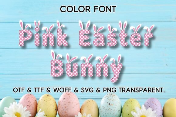Pink Easter Bunny: A Playful Color Font for Festive Branding