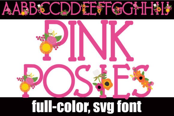 Pink Posies: A Colorful Serif Font for Digital Branding