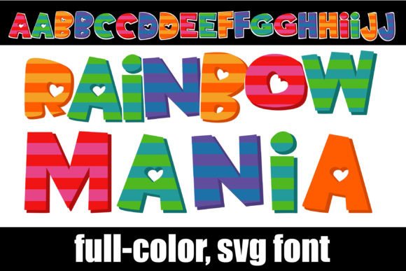 Rainbow-mania: A Colorful Typeface for Vibrant Brand Identity