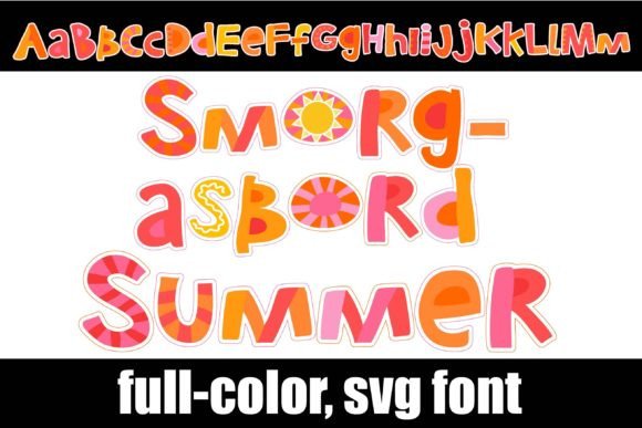 Smorgasbord Summer: A Vibrant Color Font for Seasonal Craft Projects