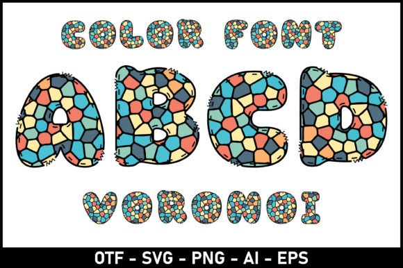 Voronoi Typeface: The Playful Display Font for Handmade Brands