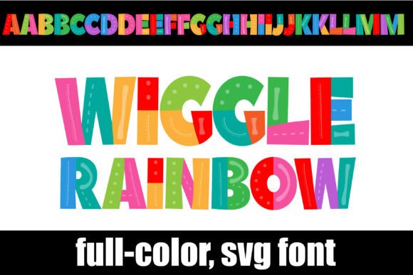 Wiggle-rainbow: The Playful Typeface for Vibrant Brand Identity