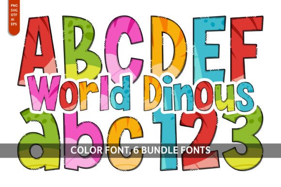 World Dinous Bundle: A Vibrant Typeface for Bold Brand Identity
